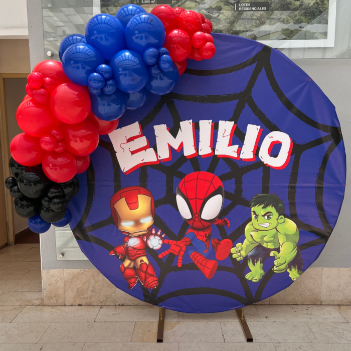 Backdrop circular con globos